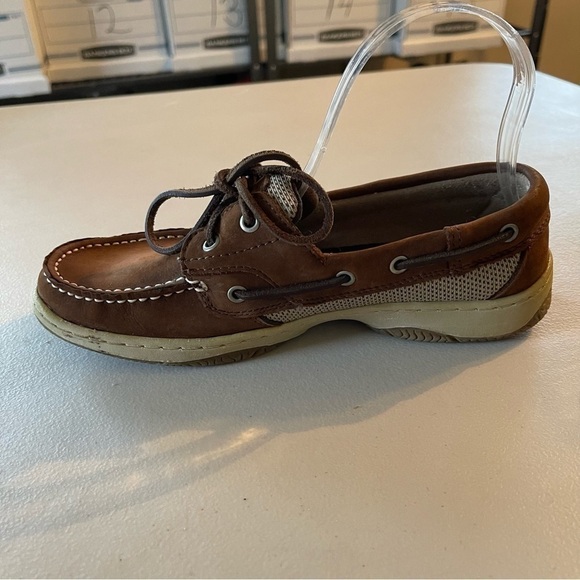 Bjorndal size 7 Chesapeake 131009 brown boat shoes GUC - Picture 15 of 15